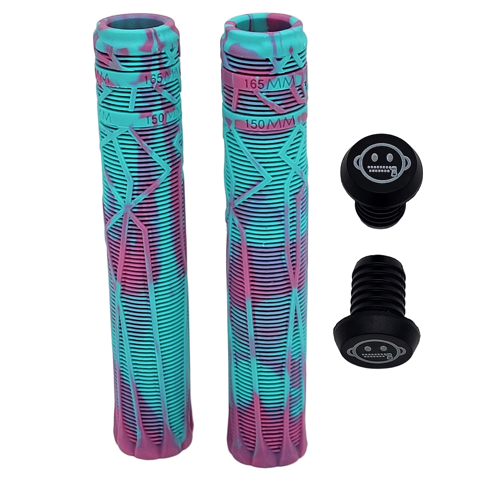 zipit almighty grips 180mm flangeless stuntstep & bmx grips – blauw (double color) – inclusief bar ends zipit almighty grips 180mm flangeless stuntstep & bmx grips – blauw (double color) – inclusief bar ends
